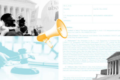 An image with various civil liberties-related graphics.