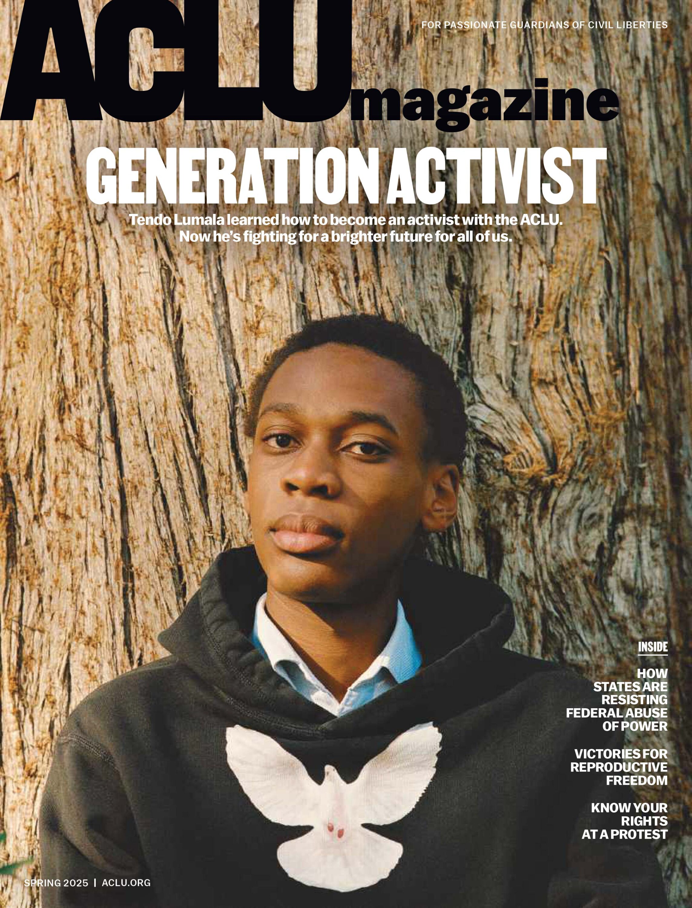 The front cover of ACLU Magazine's Spring 2025 cover.