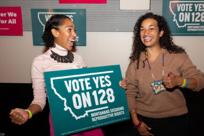 Montanan volunteers for reproductive rights.